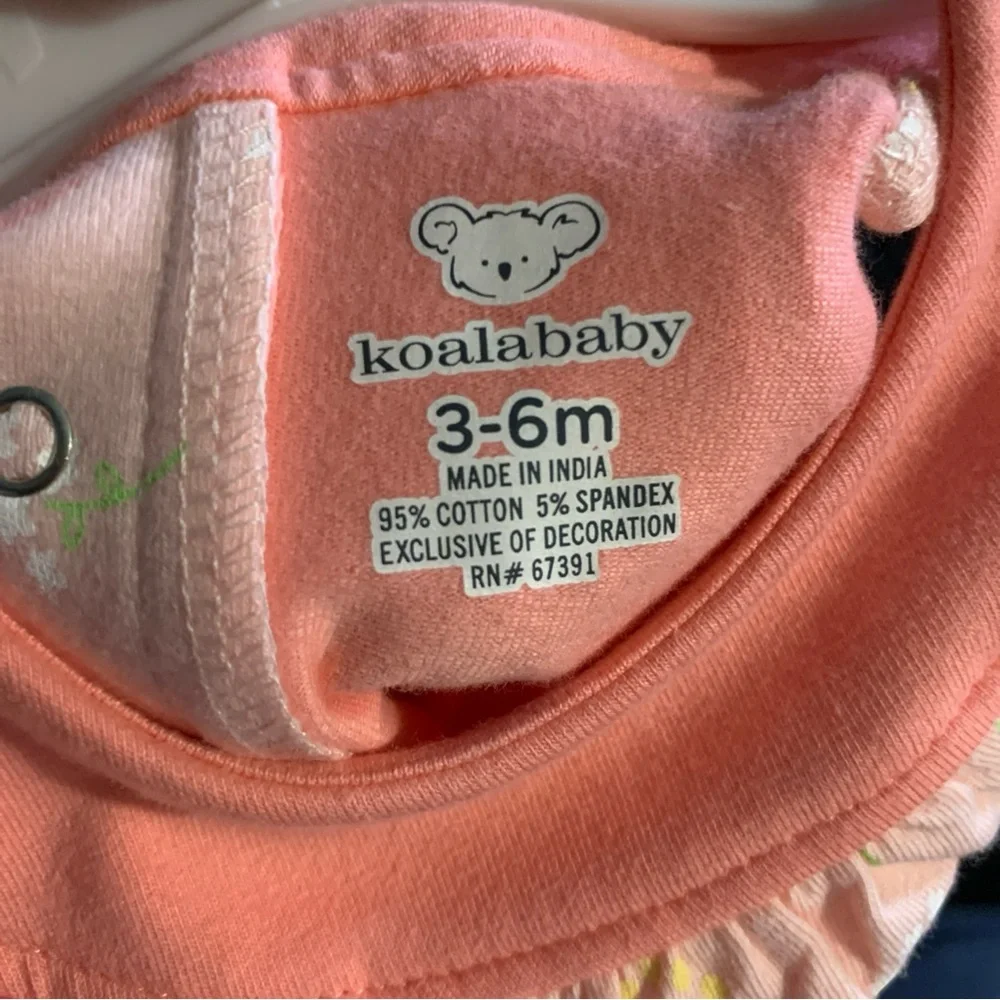 Koala Kids Peach Floral Diaper Cover